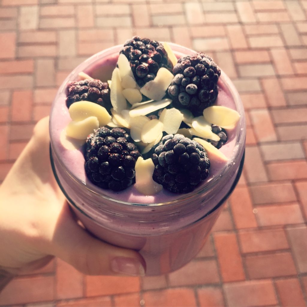 [picture of Banana Blackberry Protein Smoothie]
