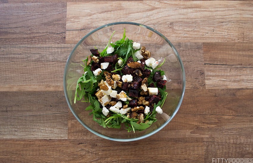 [picture of roasted beet, goat cheese & walnut salad]
