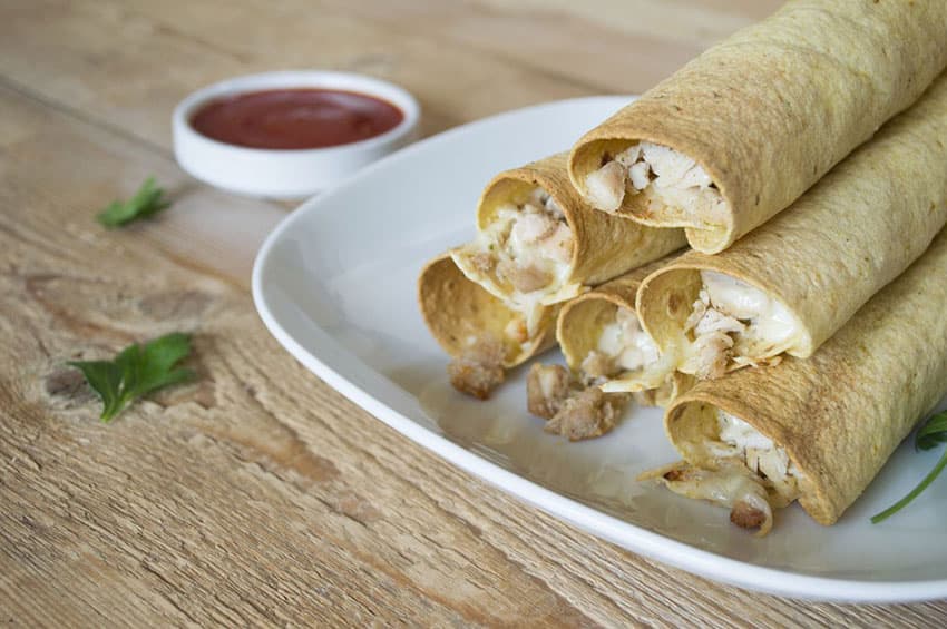 [picture of Healthy 3-Ingredient Chicken Taquitos]