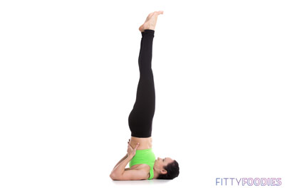 Woman doing shoulder stand