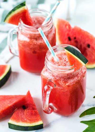 Watermelon juice in glass
