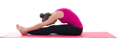 Seated forward bend yoga poses for bloated belly